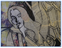 Load image into Gallery viewer, Testimony cards & Angel of Testimony hand-detailed gothic print