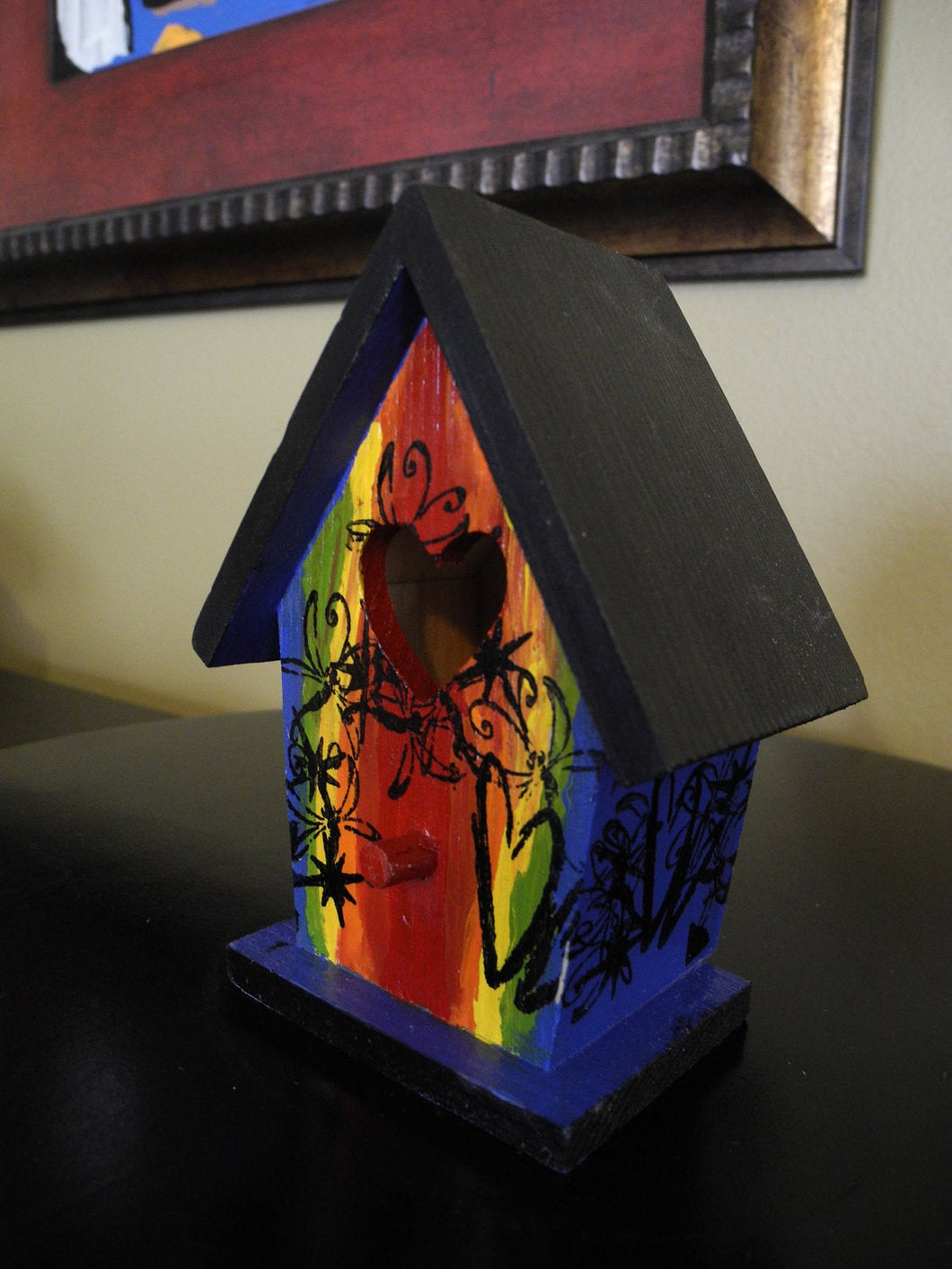 SOLD OUT: Primary Colors Rainbow Birdhouse